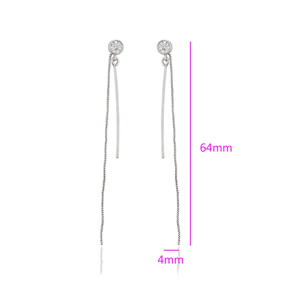 Arete Rodio Plateado Swarovski