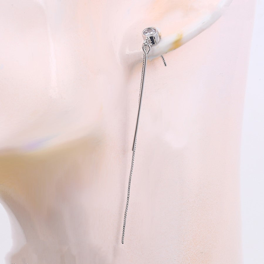 Arete Rodio Plateado Swarovski