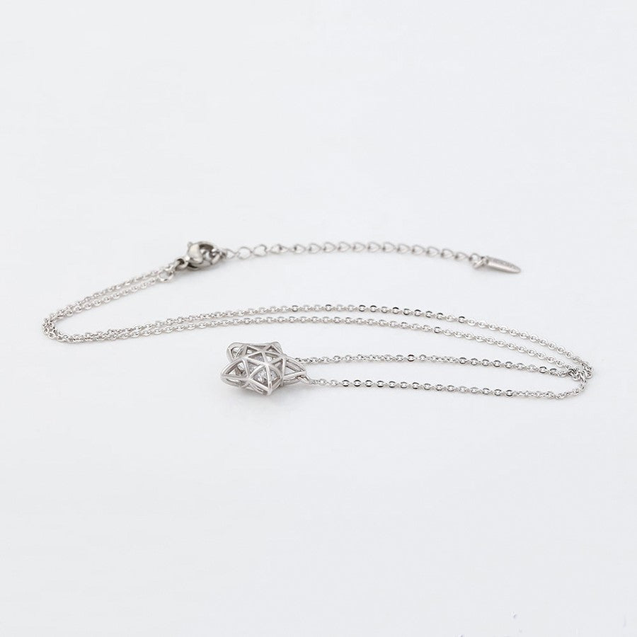 Gargantilla Estrella Rodio plateado