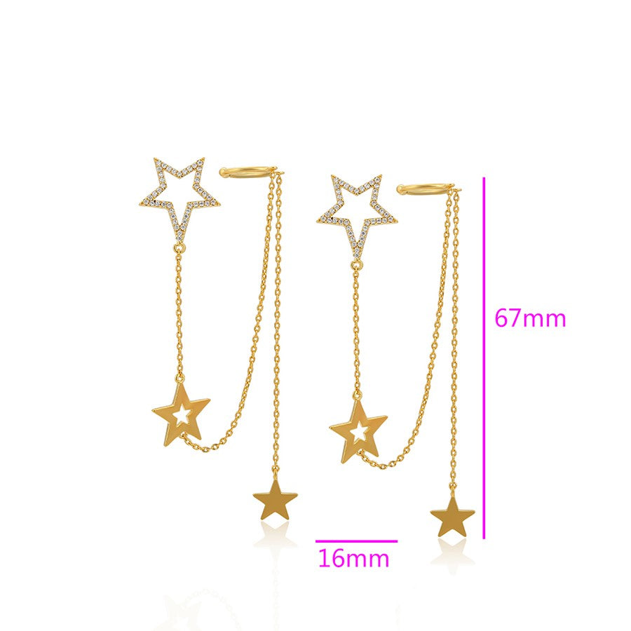 Arete Estrellas Oreja Completa