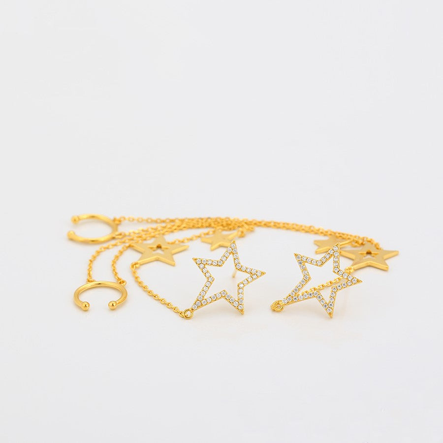 Arete Estrellas Oreja Completa