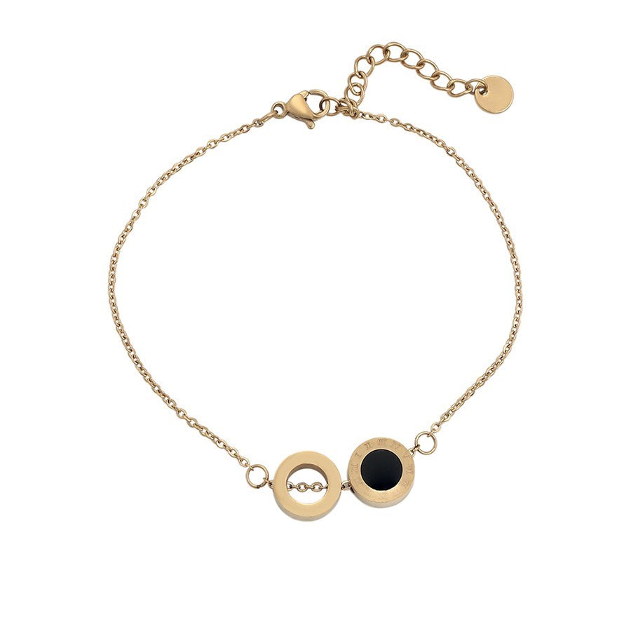 Bracelet en acier doré 14 carats