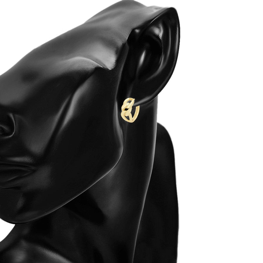 Huggie Or laminé 14k