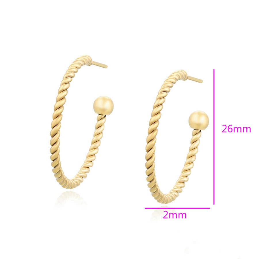 Boucles d'oreilles créoles ouvertes en or laminé 14 carats