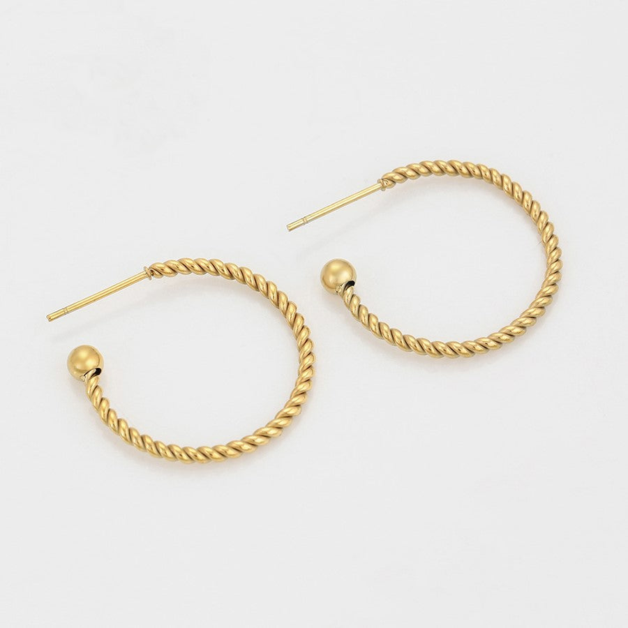 Boucles d'oreilles créoles ouvertes en or laminé 14 carats