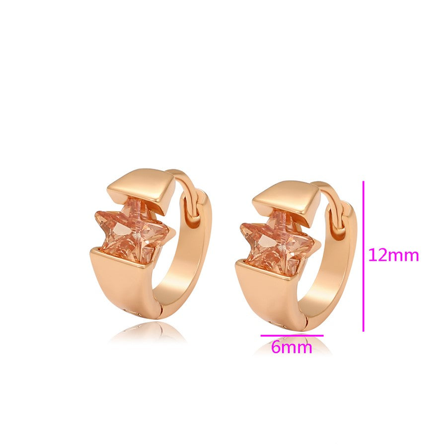 Huggie Estrella Zirconia Incrustada