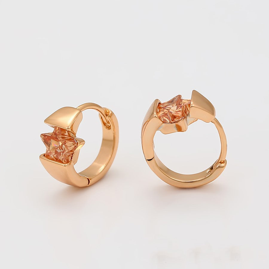 Huggie Estrella Zirconia Incrustada