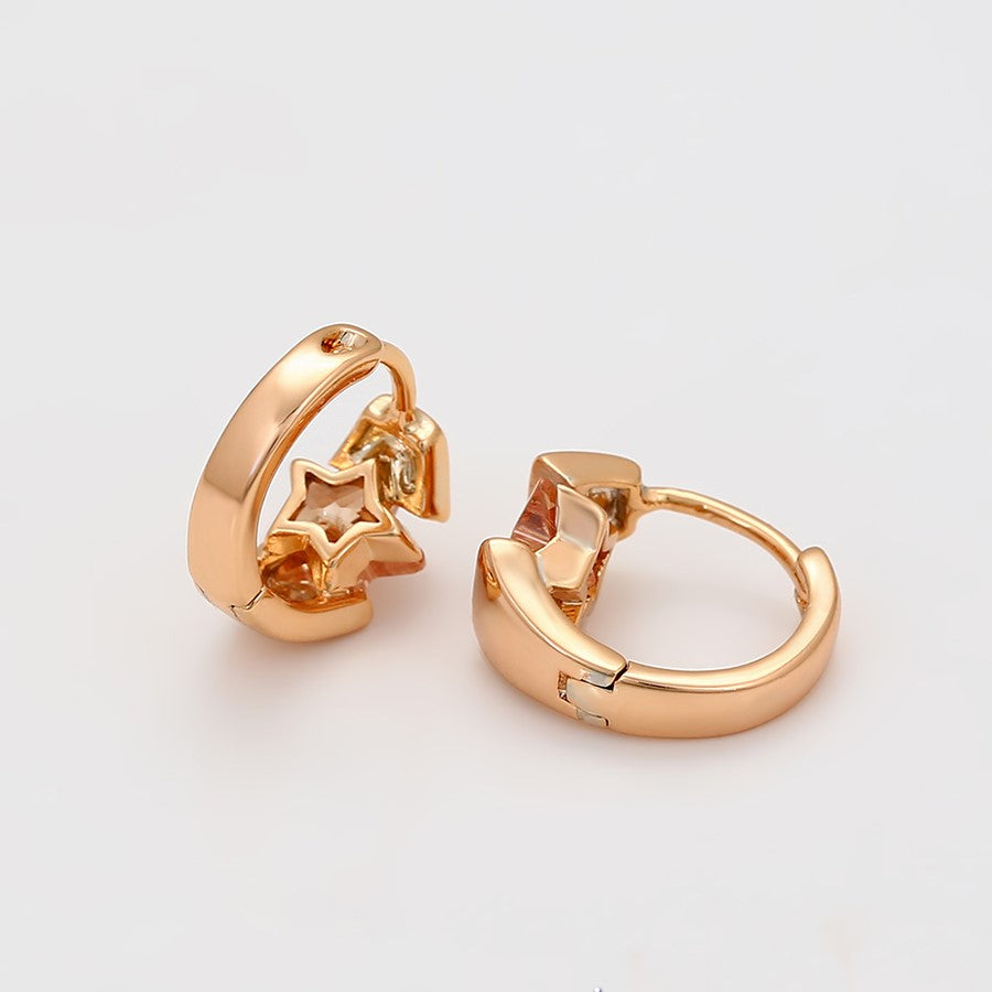 Huggie Estrella Zirconia Incrustada