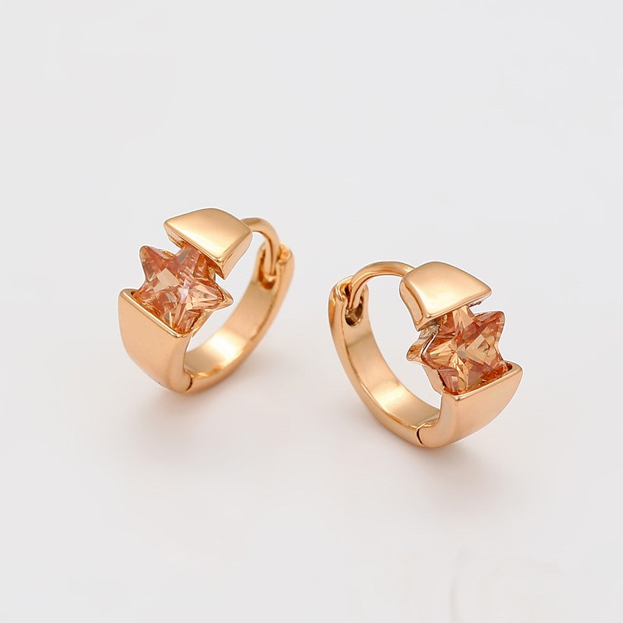 Huggie Estrella Zirconia Incrustada