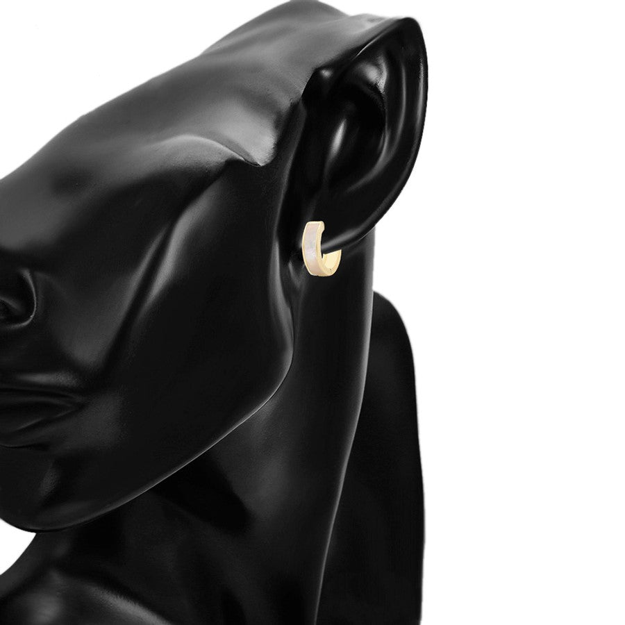 Or laminé Huggie émaillé 14 carats