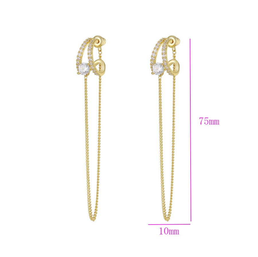 Arete Largo Doble Cadena