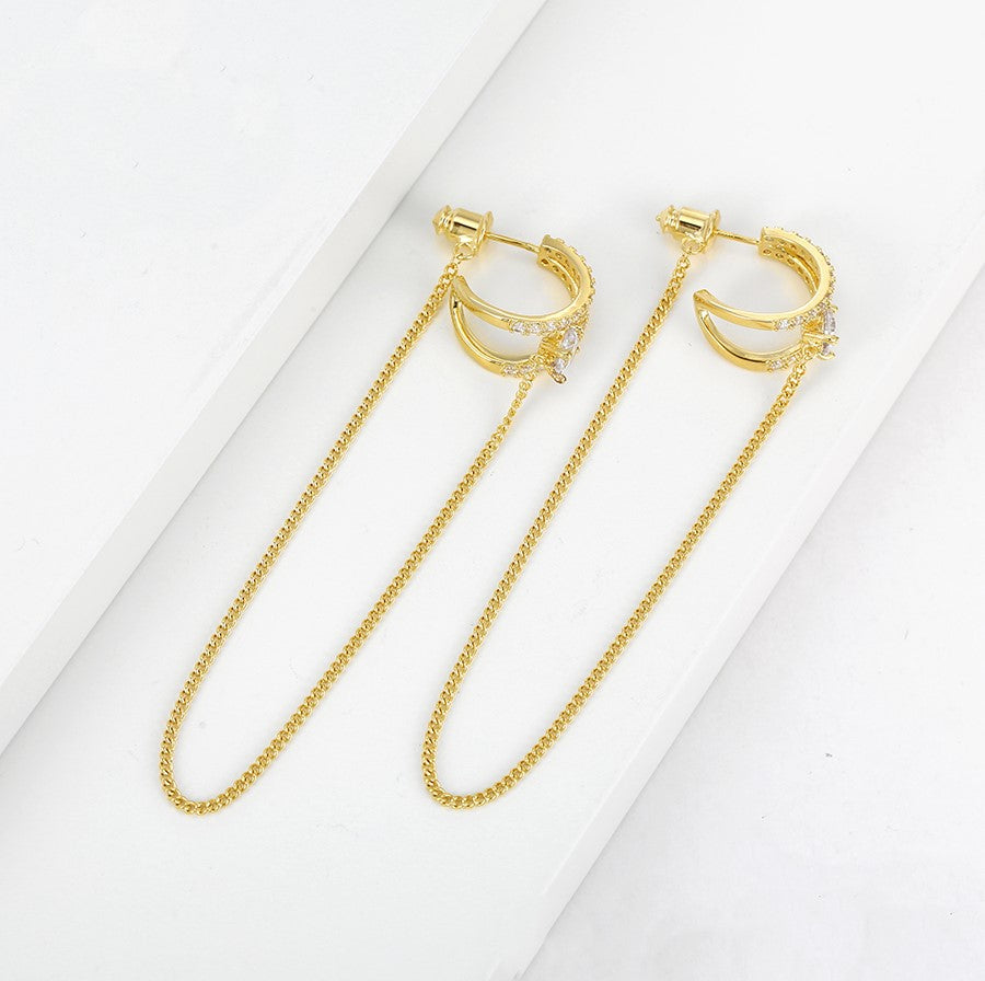 Arete Largo Doble Cadena