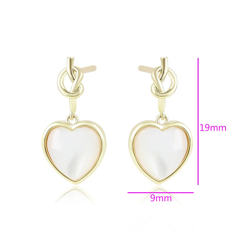 Arete Corazón de Concha Colgante