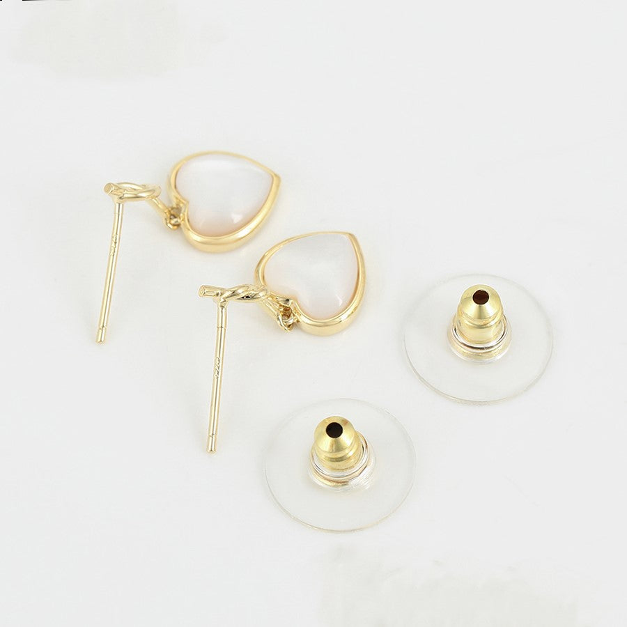 Arete Corazón de Concha Colgante