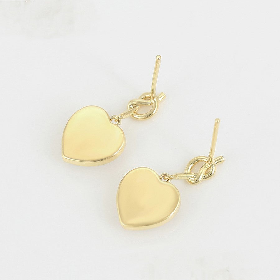 Arete Corazón de Concha Colgante