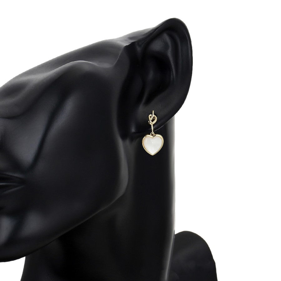 Arete Corazón de Concha Colgante