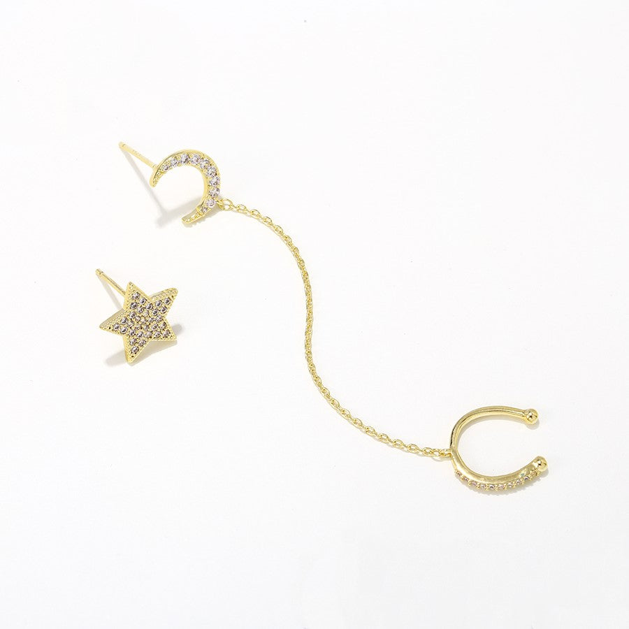 Arete Oreja Completa Con Cadena