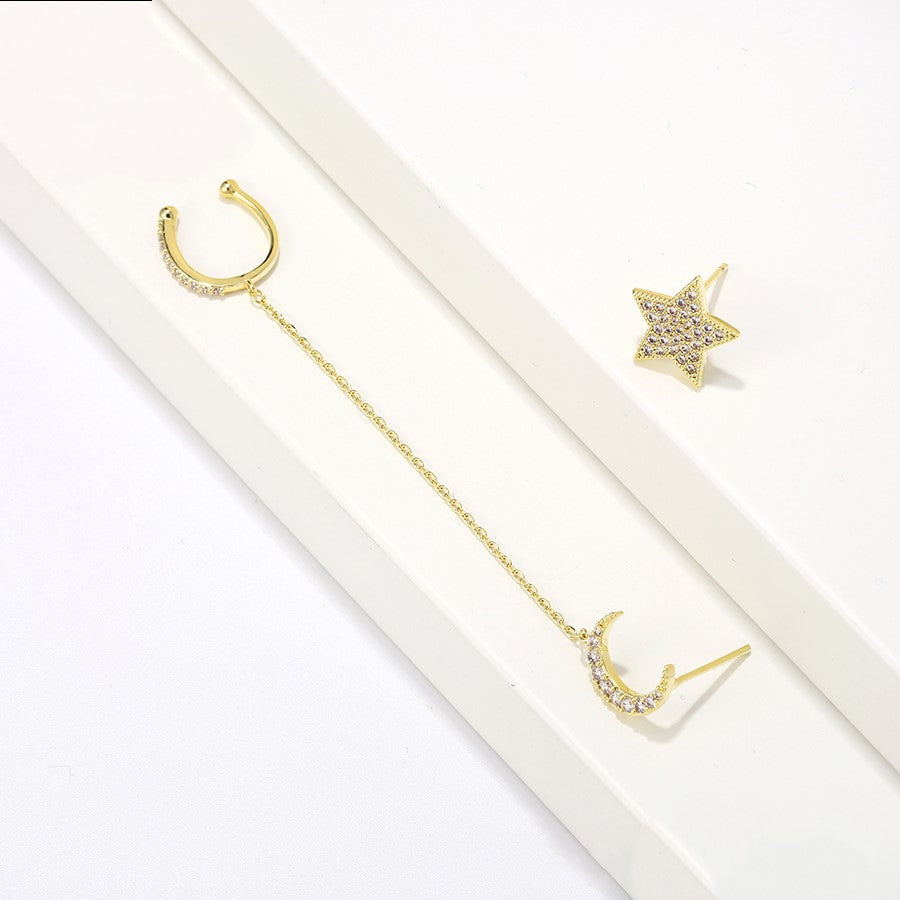 Arete Oreja Completa Con Cadena