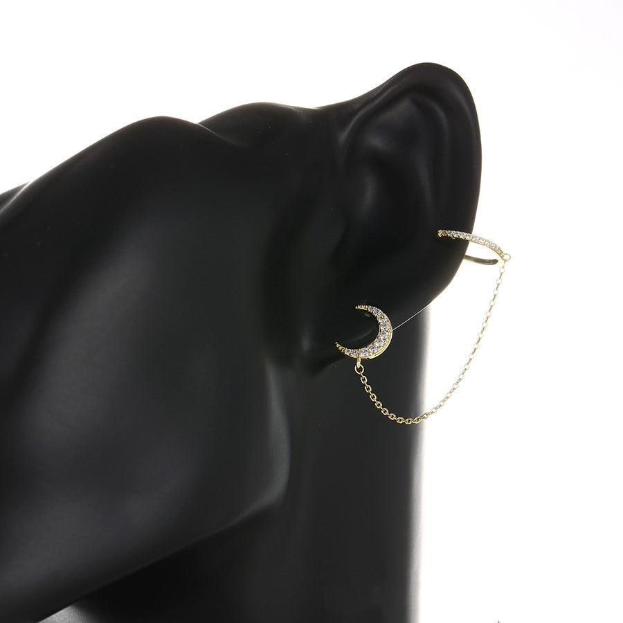 Arete Oreja Completa Con Cadena