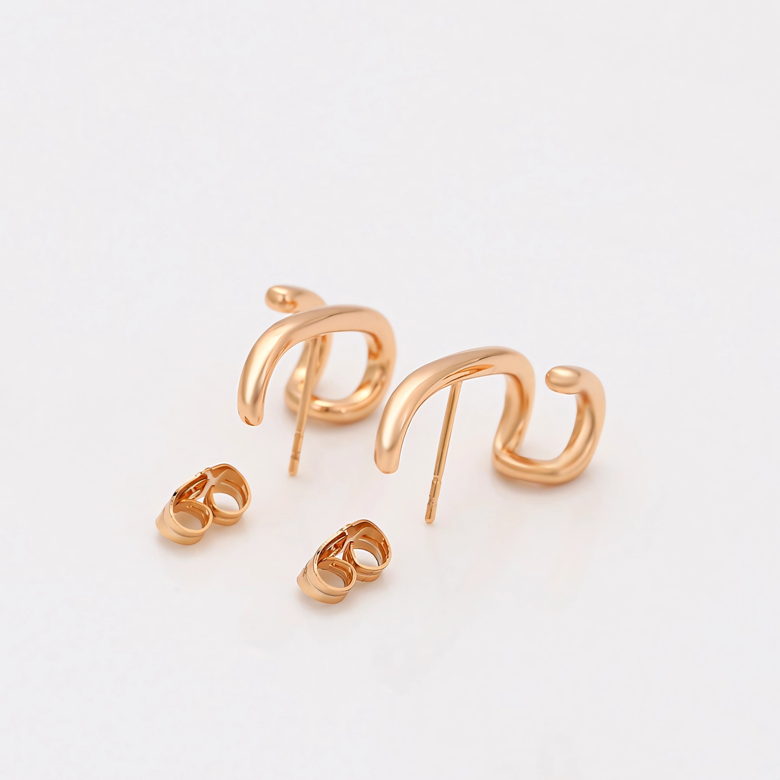 Arete Chapeado en Oro Laminado 18k