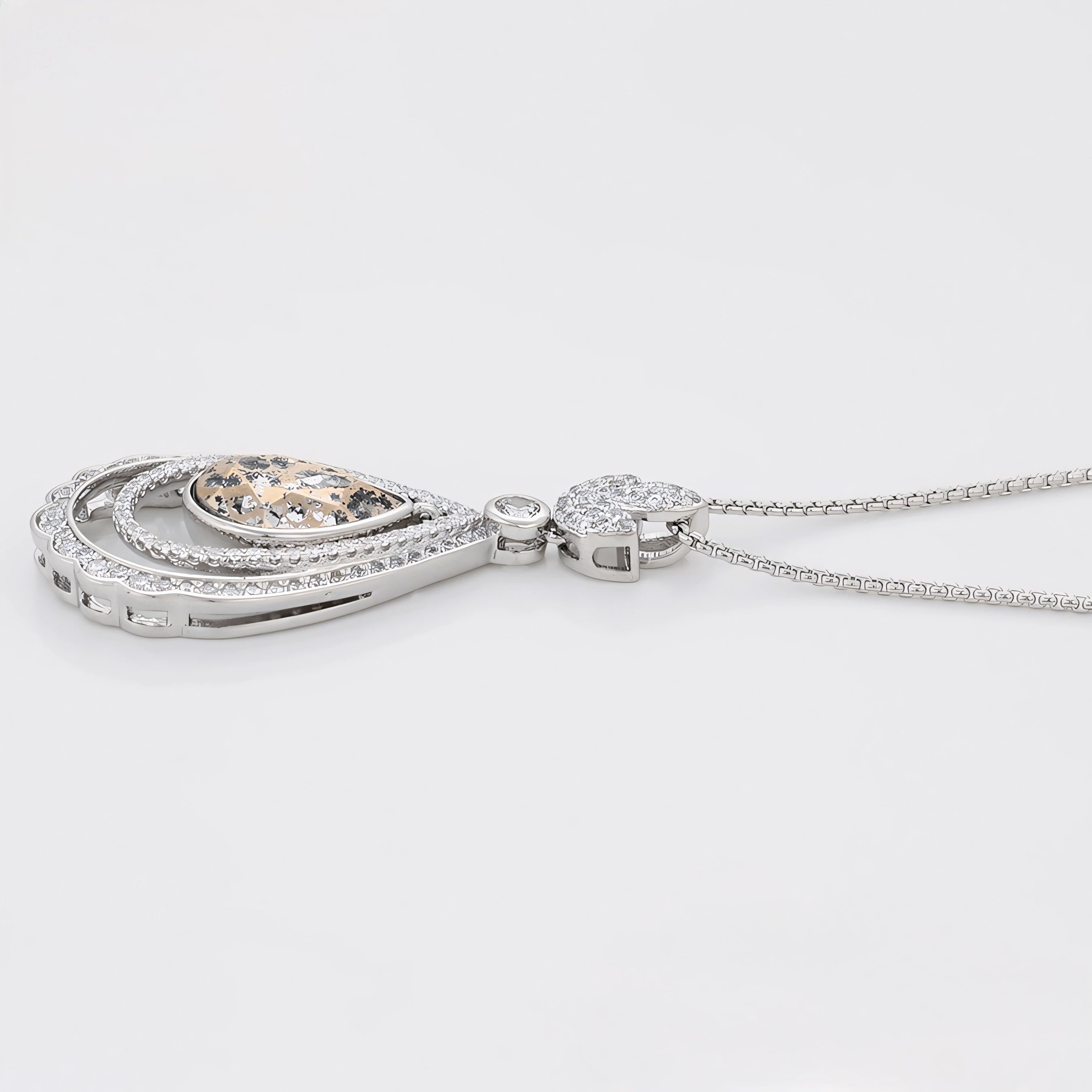 Collar De Lujo Elegante Chapado En Platino