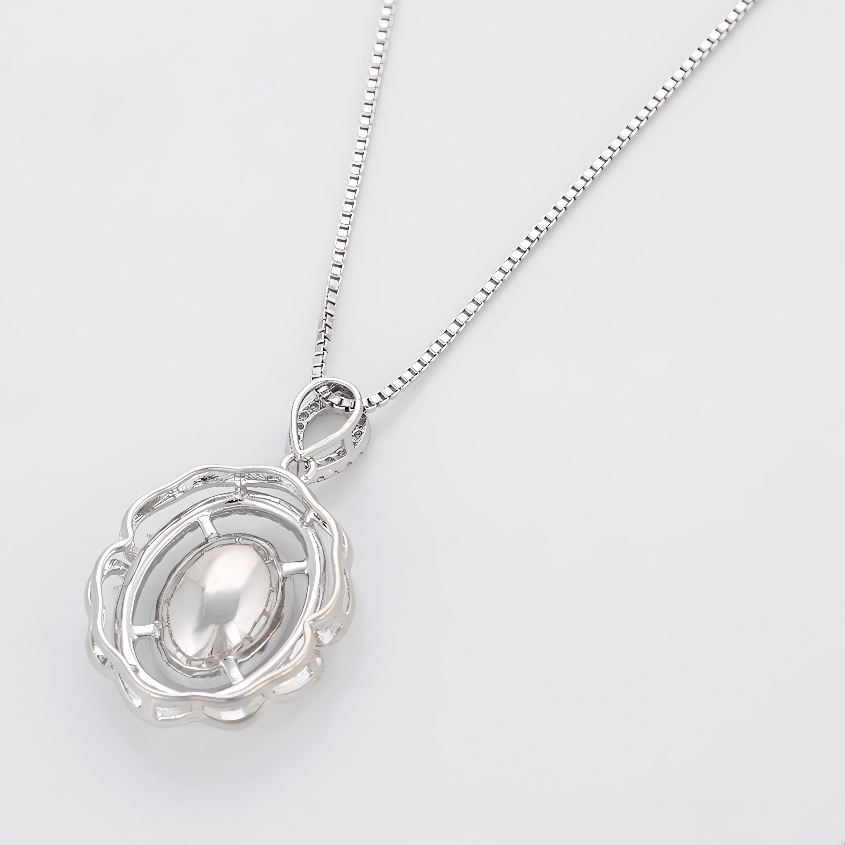 Collar De Moda Con Zirconia Chapado En Platino