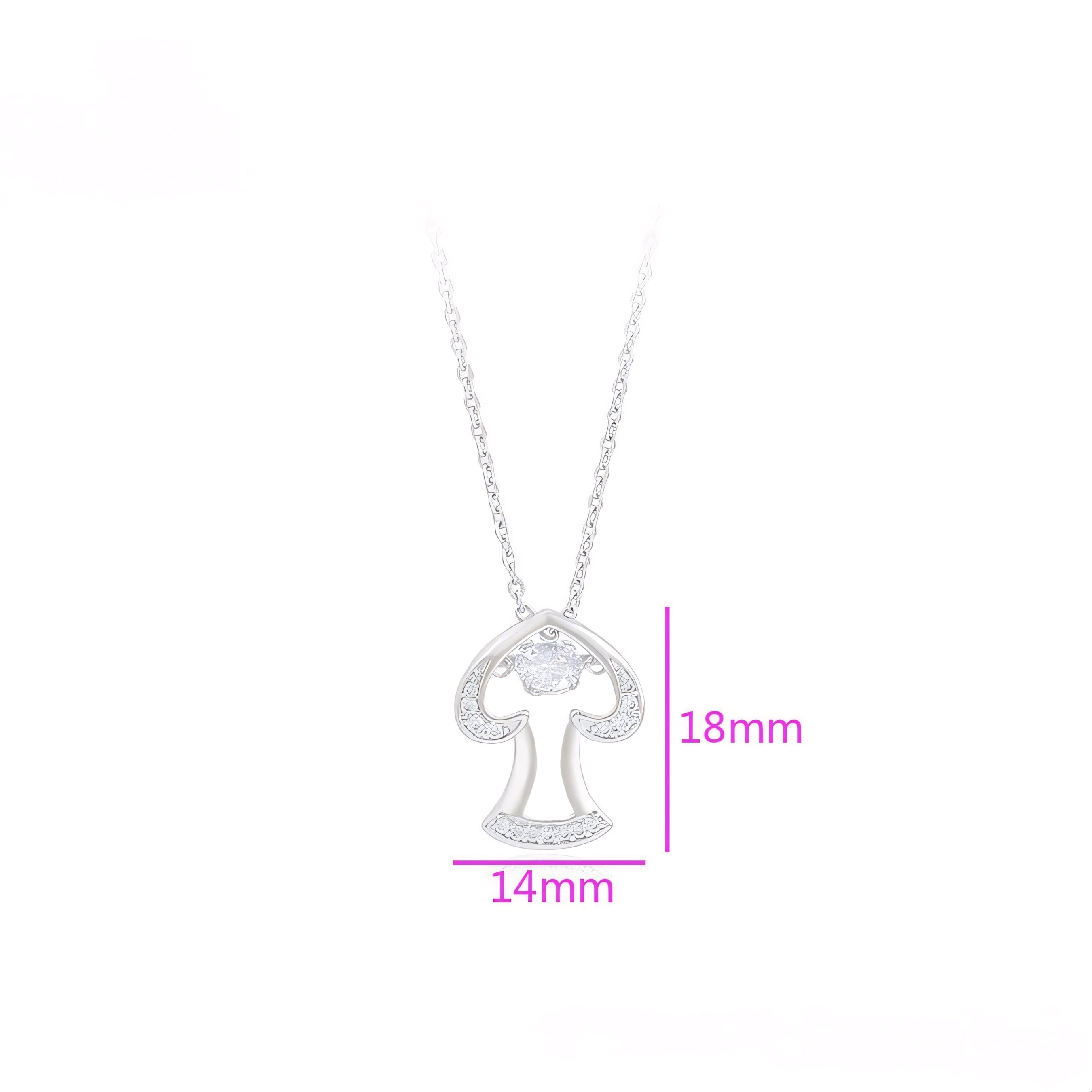 Collar Hongo Chapado En Platino