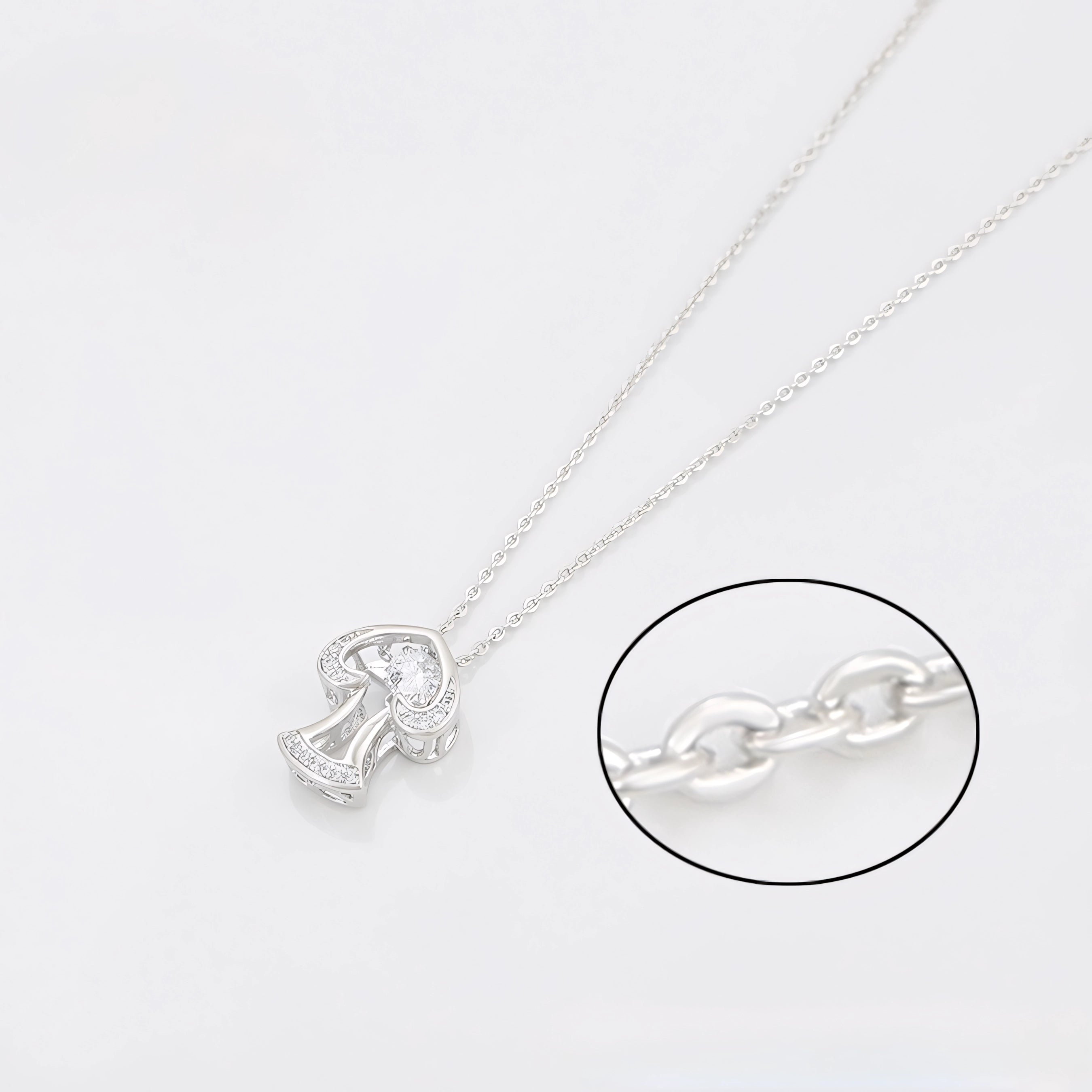 Collar Hongo Chapado En Platino