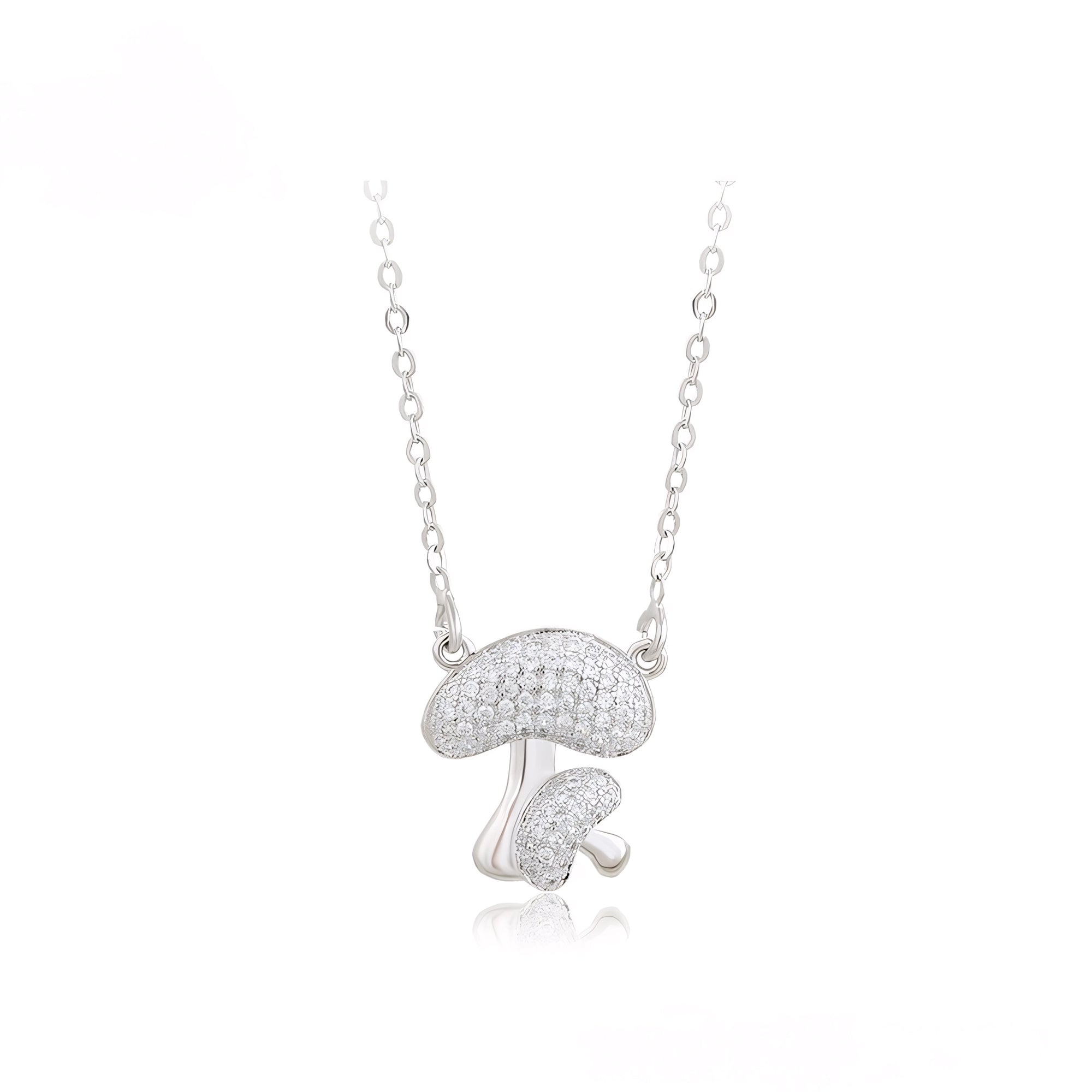 Collar Hongo Moderno Chapado En Platino
