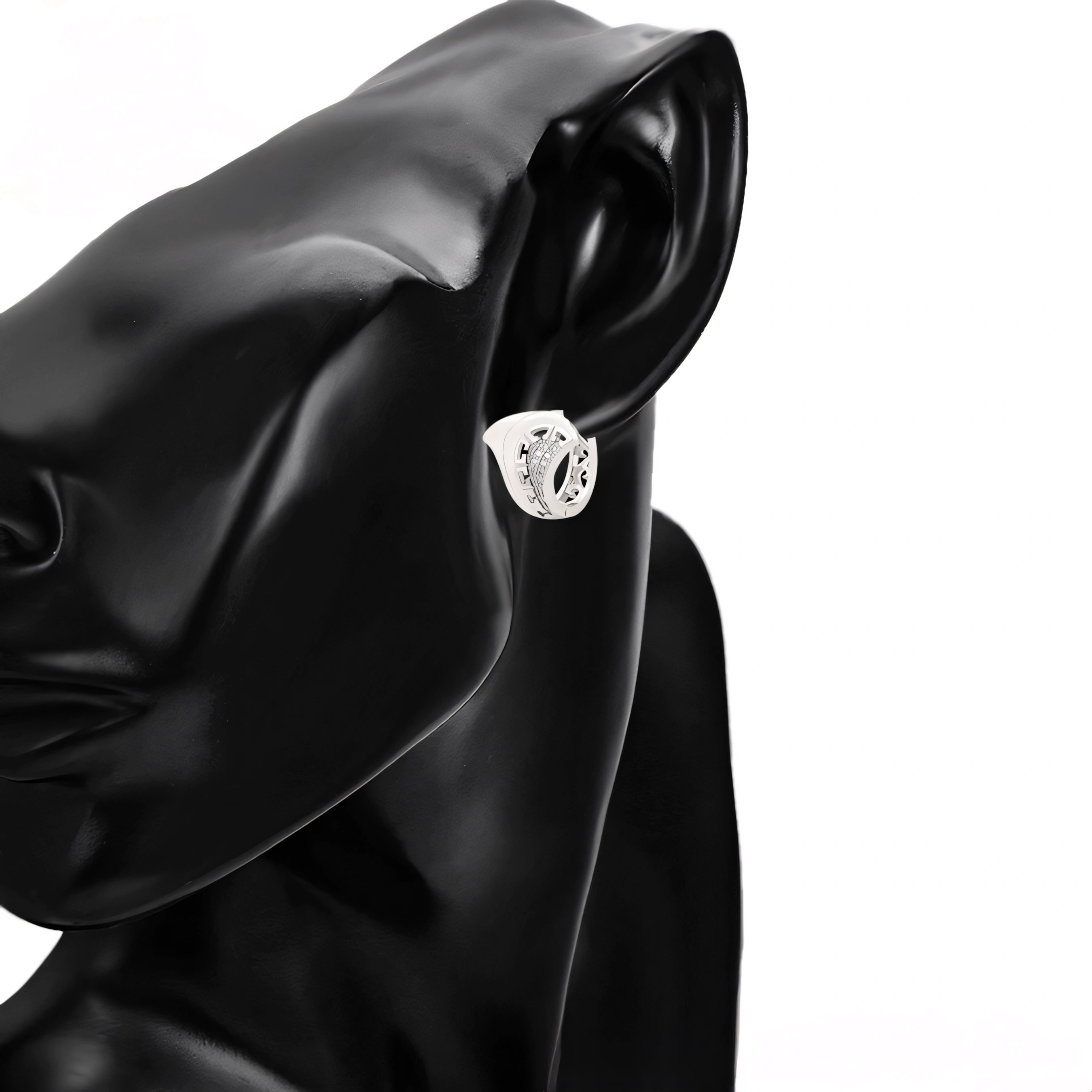 Set de Aretes y Anillo Chapado en Platino con Zirconia