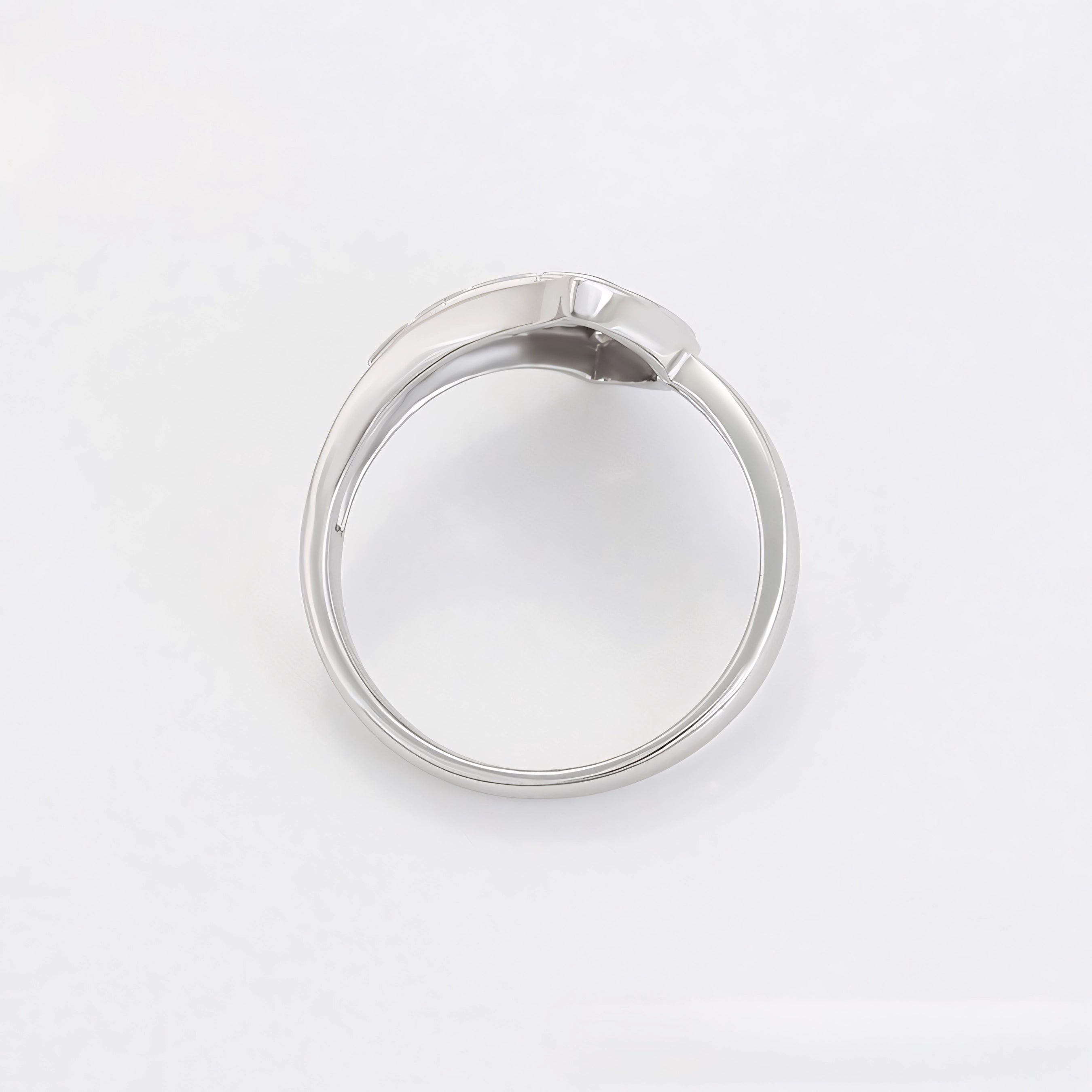 Set de Aretes y Anillo Chapado en Platino con Zirconia