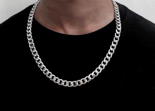 Cadena y Collar Acero Tejido