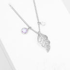 Gargantilla Con Zirconias Colgantes Rodio Plateado 
