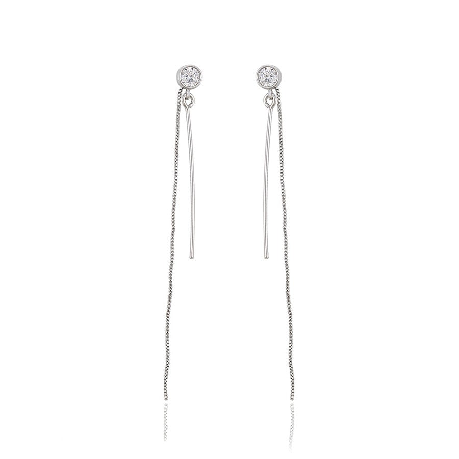 Arete Rodio Plateado Swarovski
