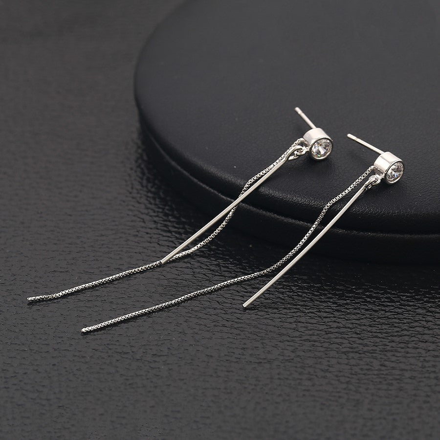 Arete Rodio Plateado Swarovski