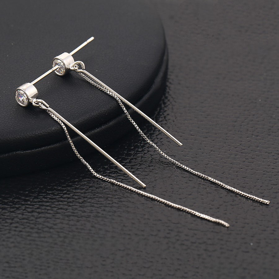Arete Rodio Plateado Swarovski