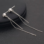 Arete Rodio Plateado Swarovski
