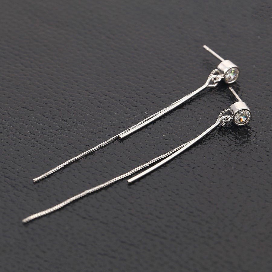 Arete Rodio Plateado Swarovski