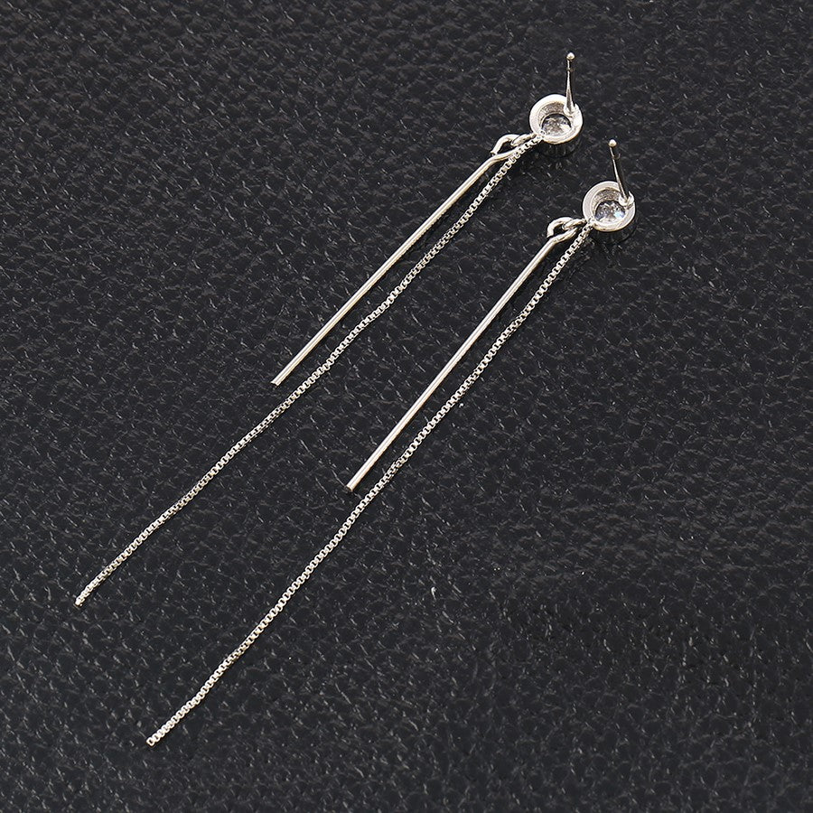 Arete Rodio Plateado Swarovski
