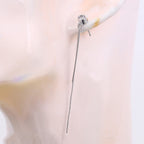 Arete Rodio Plateado Swarovski