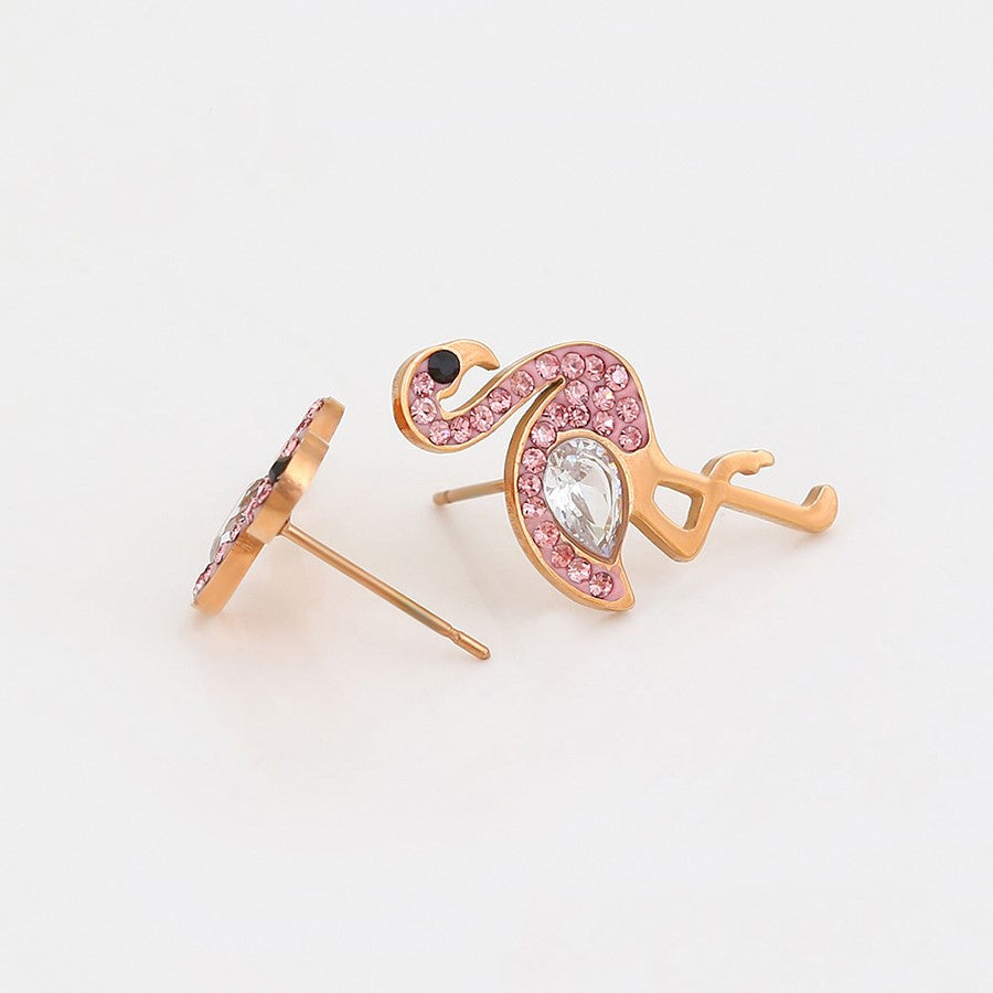 18k Gold Laminated Flamingo Brooch