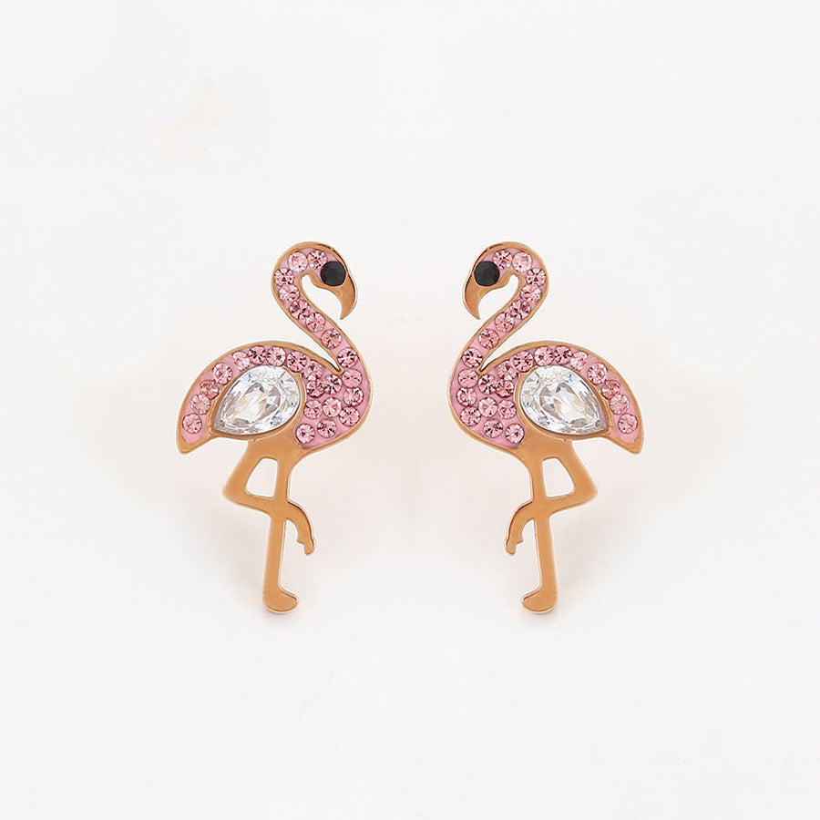 18k Gold Laminated Flamingo Brooch