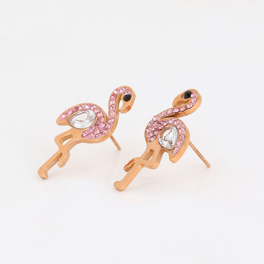 18k Gold Laminated Flamingo Brooch