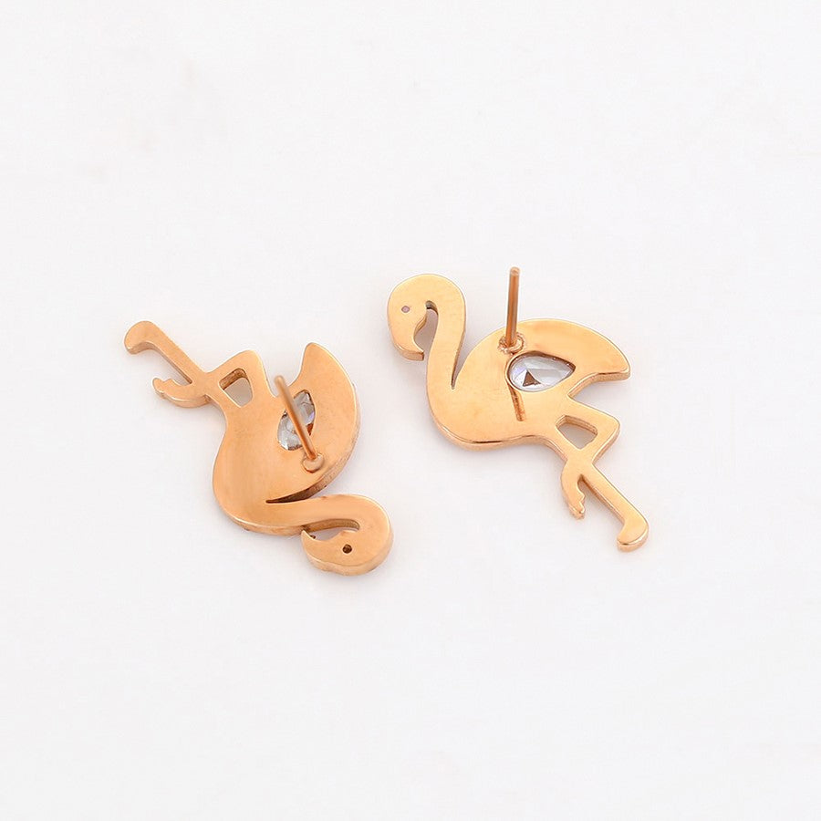 18k Gold Laminated Flamingo Brooch