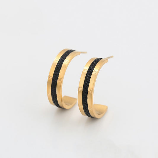 14k Gold Color Steel Earring