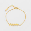 Pulsera Hoja con Zirconia