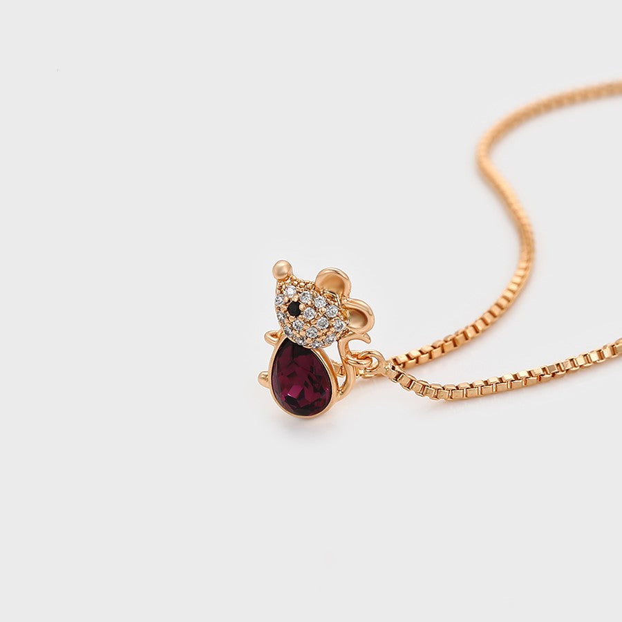Pulsera Dije Ratón Cristal SW