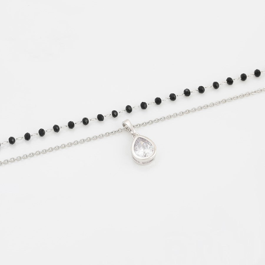 Double Rhodium Choker