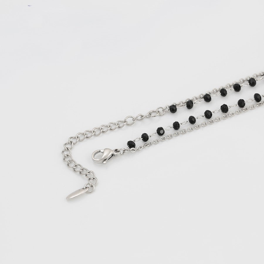 Double Rhodium Choker