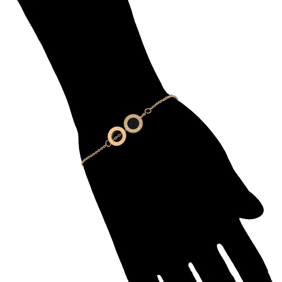 14k Gold Steel Bracelet